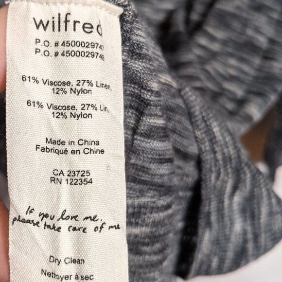 ARITZIA Wilfred | Balzac Sweater in Grey/Black Space Dye - Picture 7 of 7